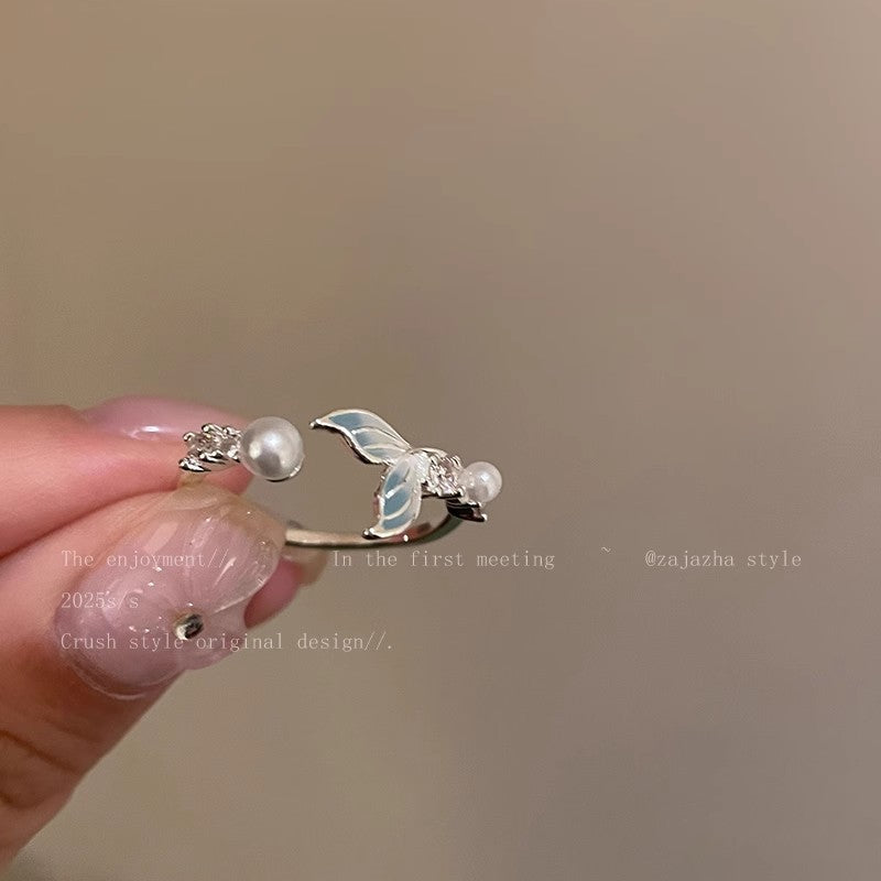 Korean Lace Zircon Flower Light Luxury High Sense Rings