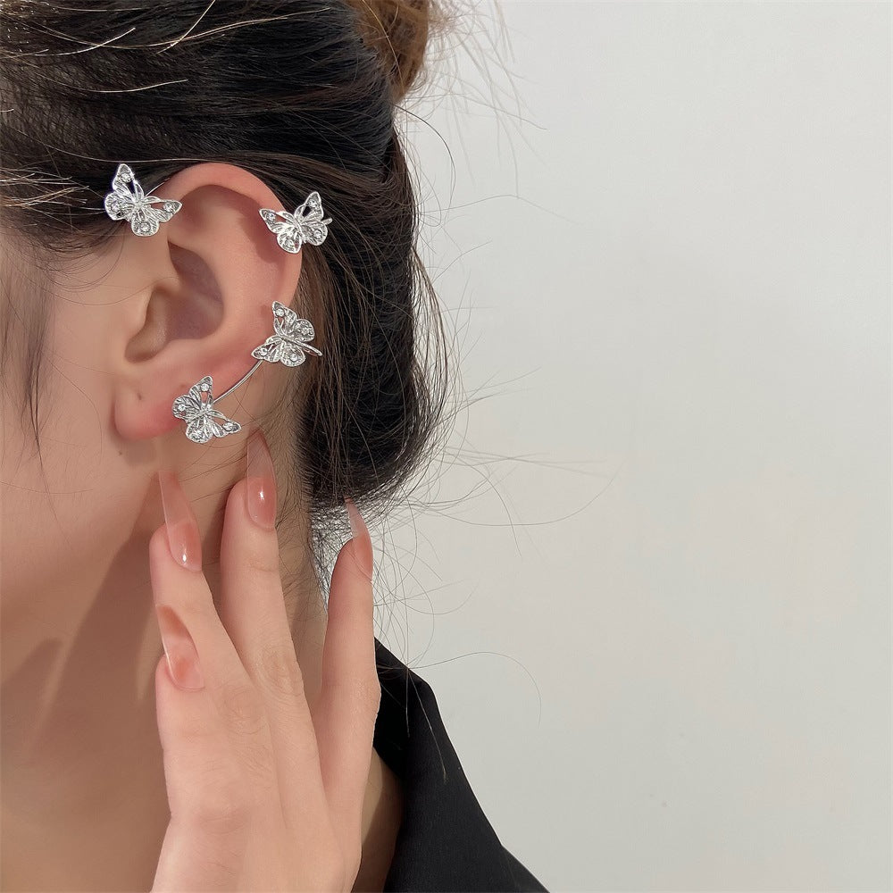 Women's Fairy Mori Style Diamond Butterfly Fashion Ear Clip
