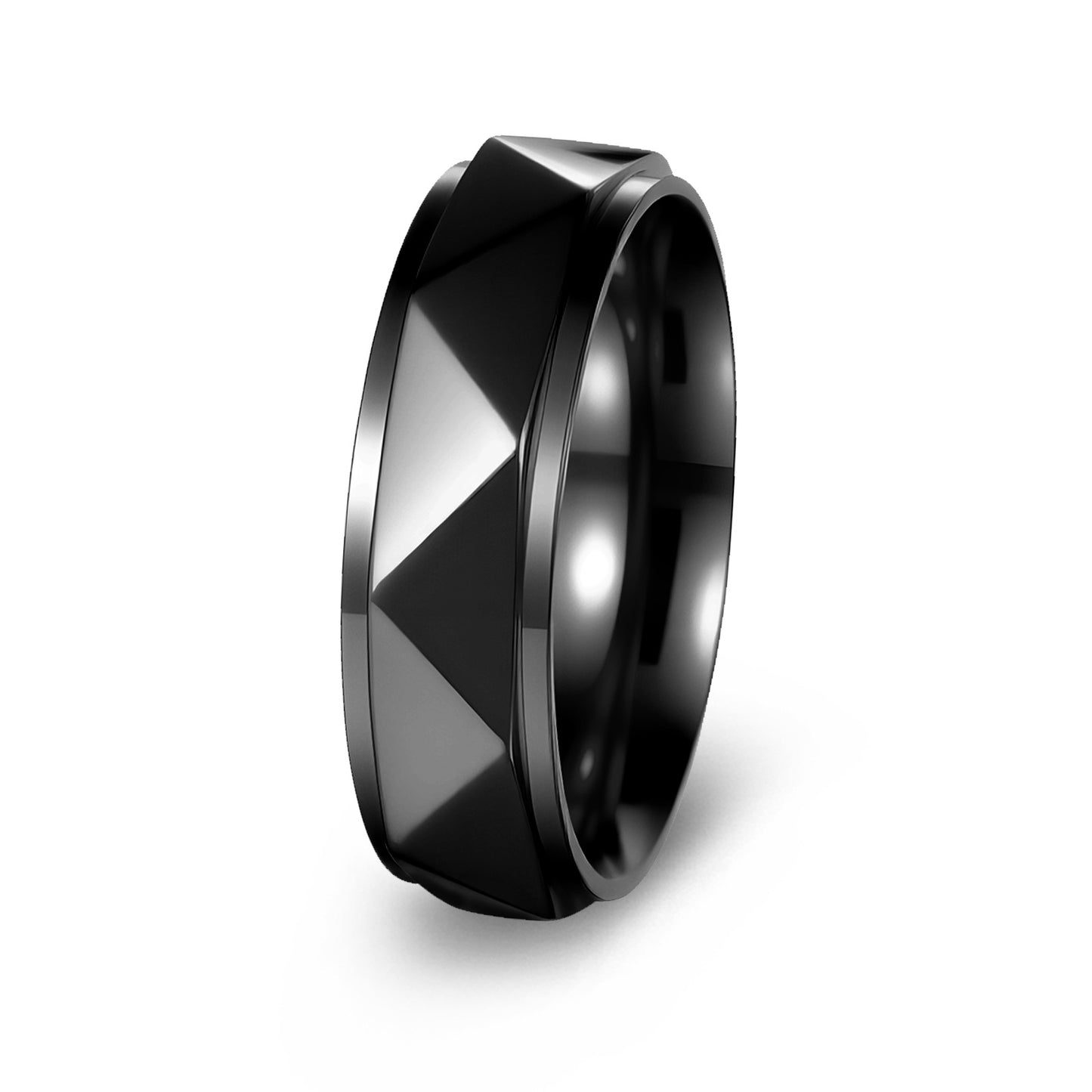 Women's & Men's Punk Step Triangle Grinding Surface For Rings