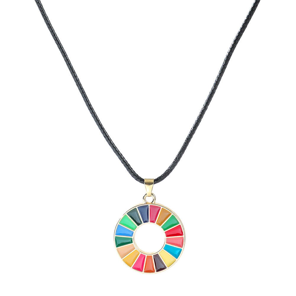 Nations Pendant Color Sustainable Development Goal Necklaces