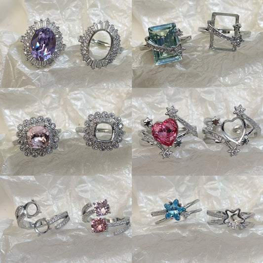 Setting Opening Adjustable Various Sizes Big Diamond Rings