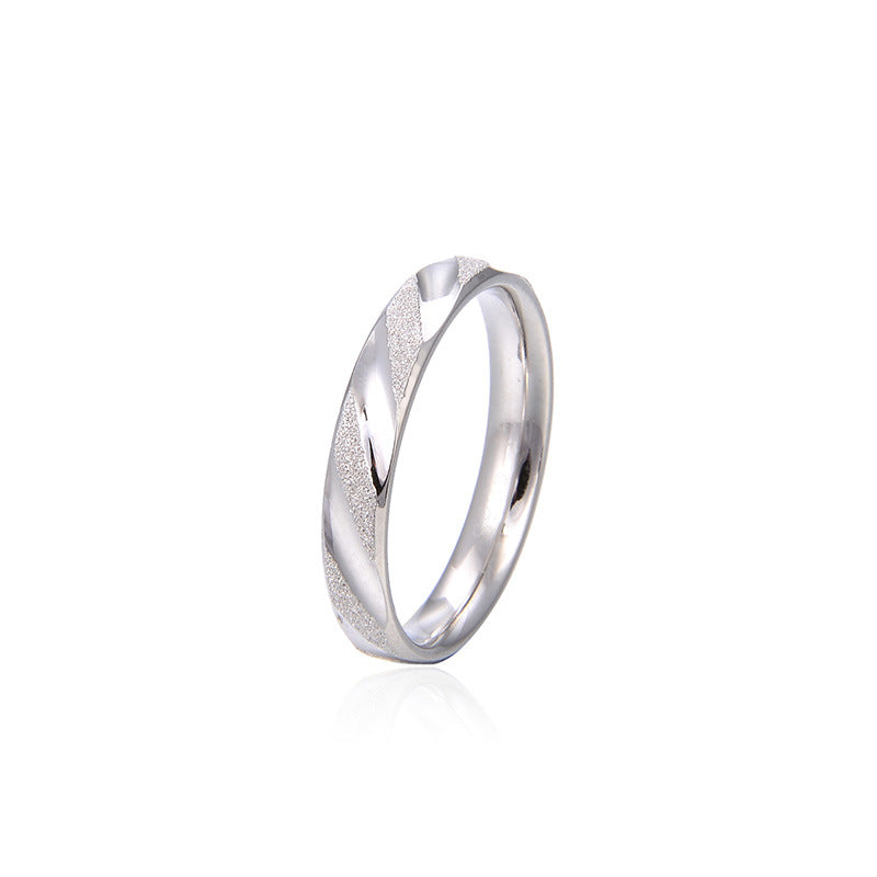 Women's & Men's & Sterling Sier Frosted And Couple Closed Rings