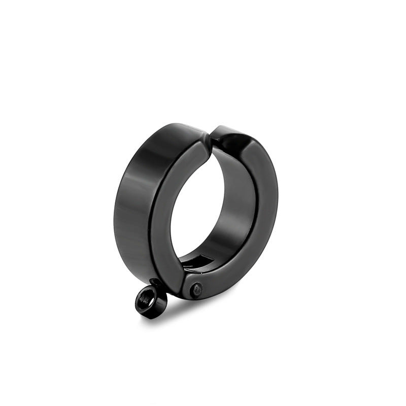 Pretty Men's Stainless Steel Earclip Welding Rings