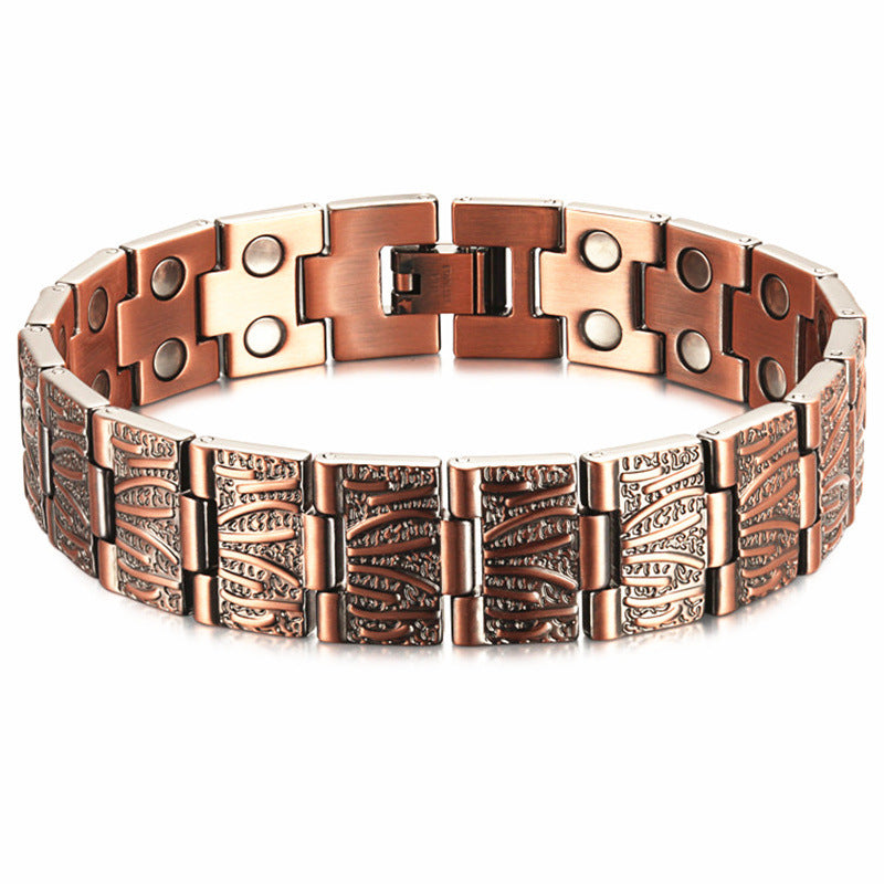 Men's Red Copper Magnetic Detachable Therapy Fashion Bracelets