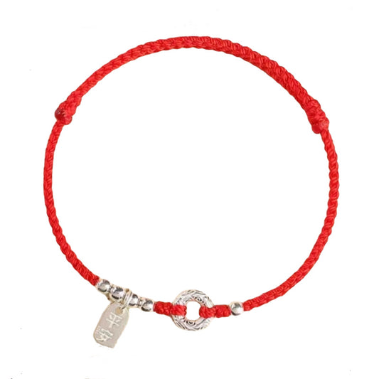 Bracelets de fidélité en corde rouge tressée à la main avec boucle