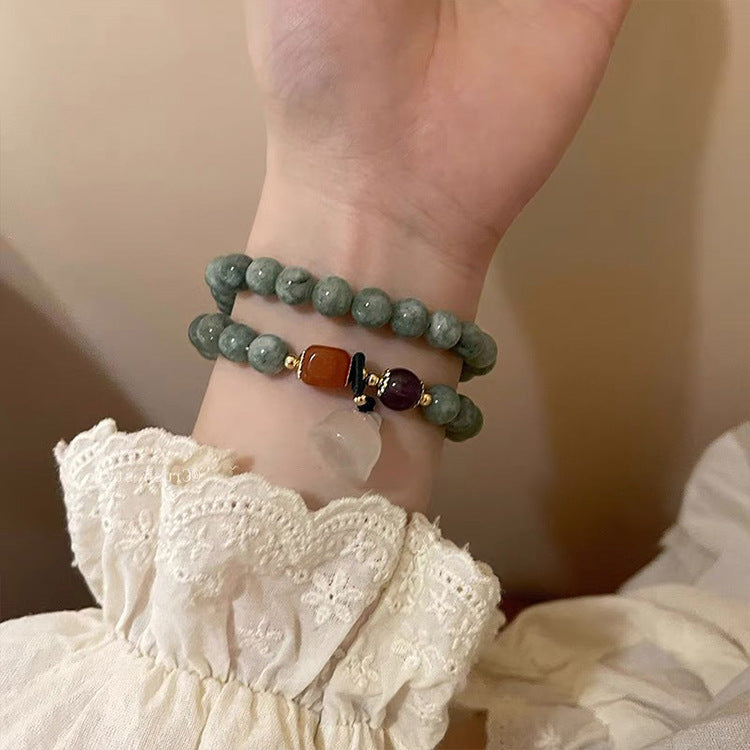 Natural Stone Resin Beaded Female Niche Simple Personalized Graceful Bracelets