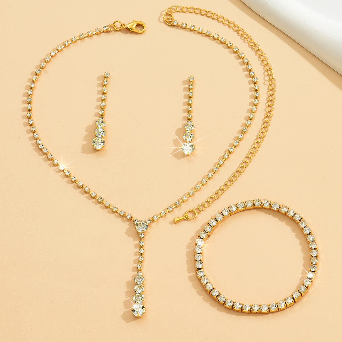 Simple Popular Ear He Originally Single Row Jewelry Set