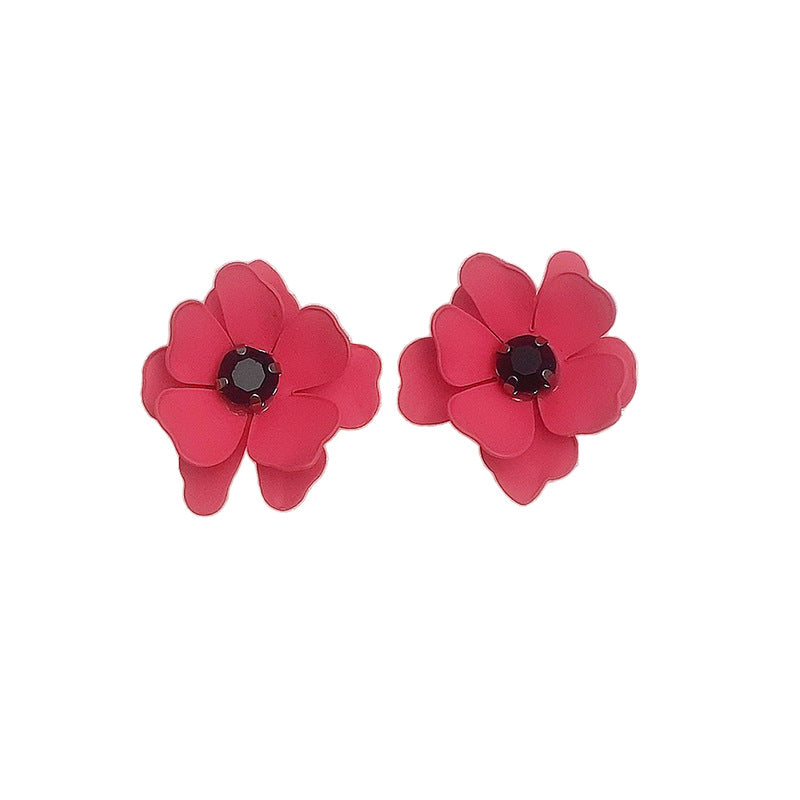 Boucles d'oreilles à fleurs pour femmes, Style coréen, mode rétro, élégance