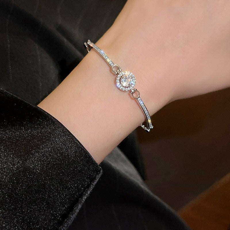 Pieces Of Sier Baroque Pearl High-grade Beaded Beads Elastic Bracelets