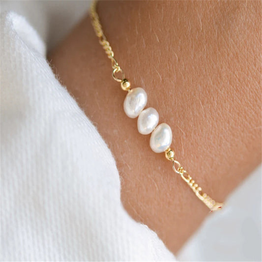 Natural Freshwater Pearl Elegant Simple Wear Bracelets