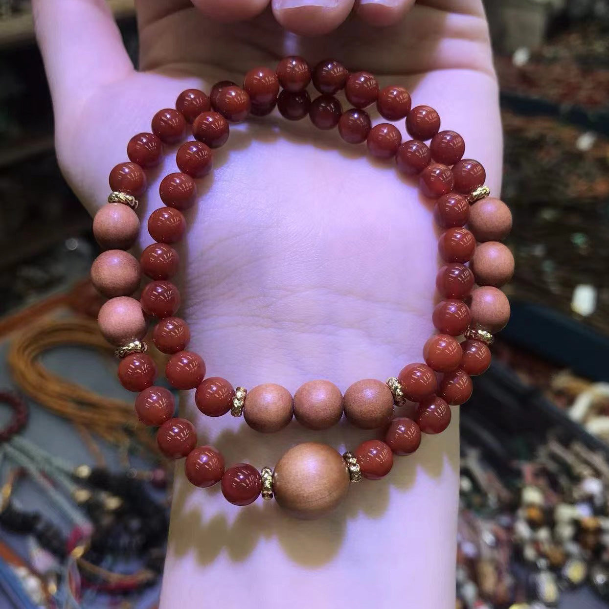 Broadcast Sandal Ebony Lotus Crafts Beading Bracelets