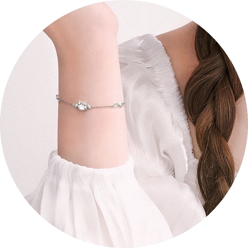 Bracelets cadeaux d'anniversaire pour femmes, Design de Niche mélodie en argent Sterling