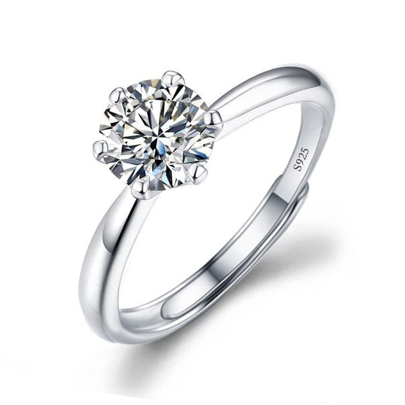 Three-piece Imitation Moissanite Classic Zircon Trendy Jewelry Set