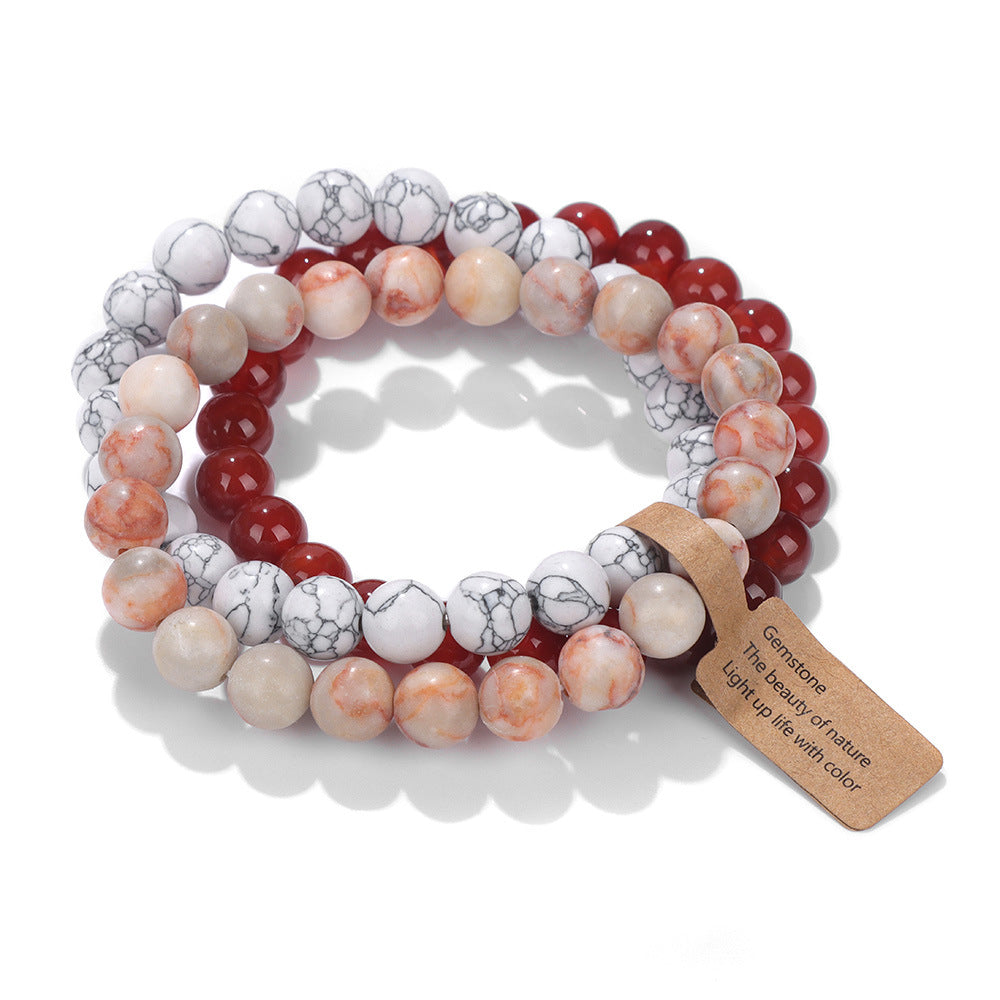 Bracelets de combinaison d'améthyste de perles de cristal de pierre naturelle pour femmes