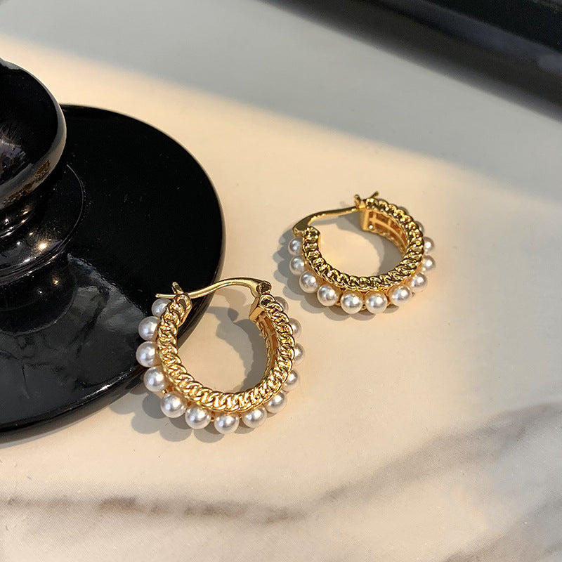 Women's Light Luxury Pearl Ear Clip Design Rings