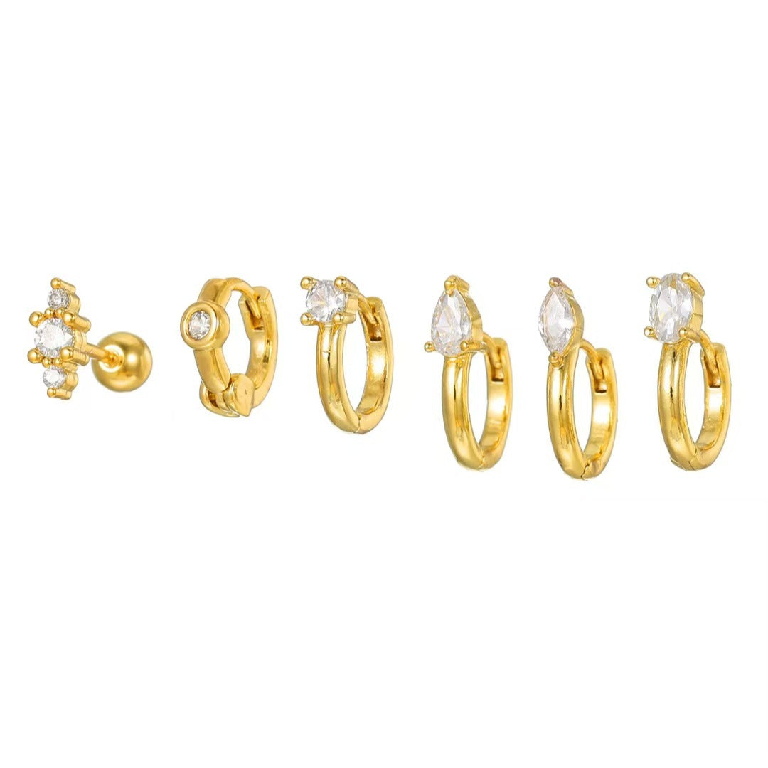 Clip Retro Simple Inlaid Zircon Bone Personalized Unique Rings
