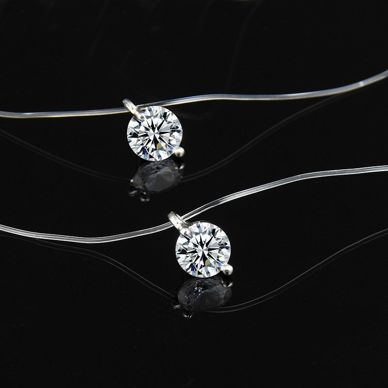 Fishline Invisible Zircon Mermaid Tears Clavicle Pendants
