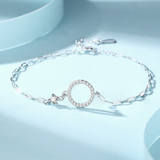 Bracelets cadeaux d'anniversaire pour petites amies chanceuses simples en cercle pour femmes