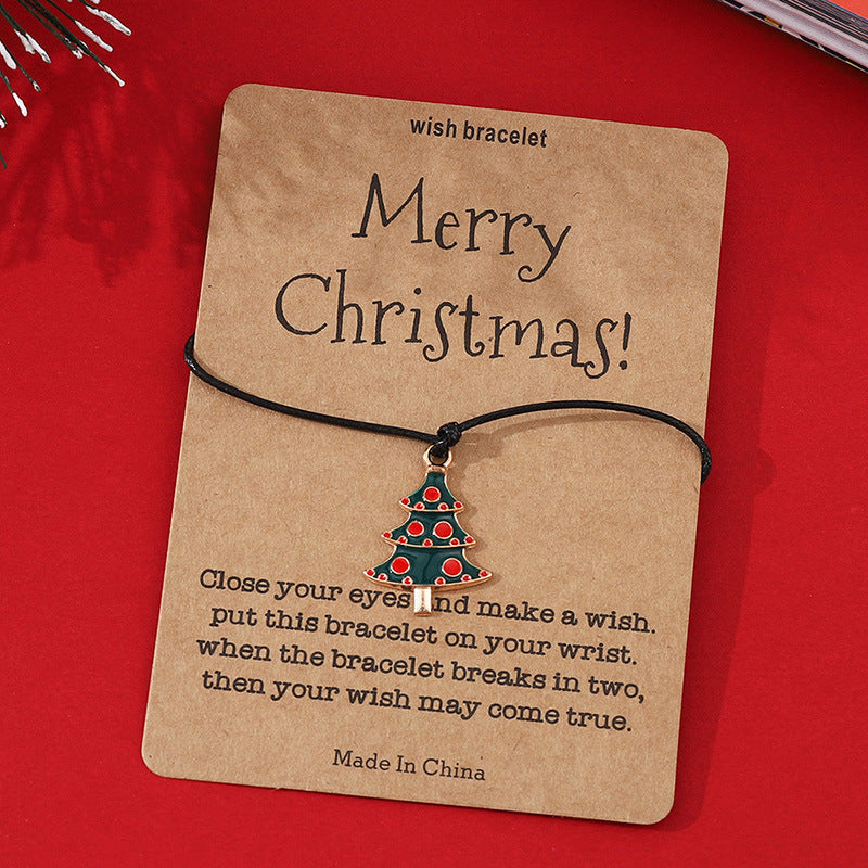 Fashion Christmas Holiday Card Special Simple Creative Symbol Black Bracelets