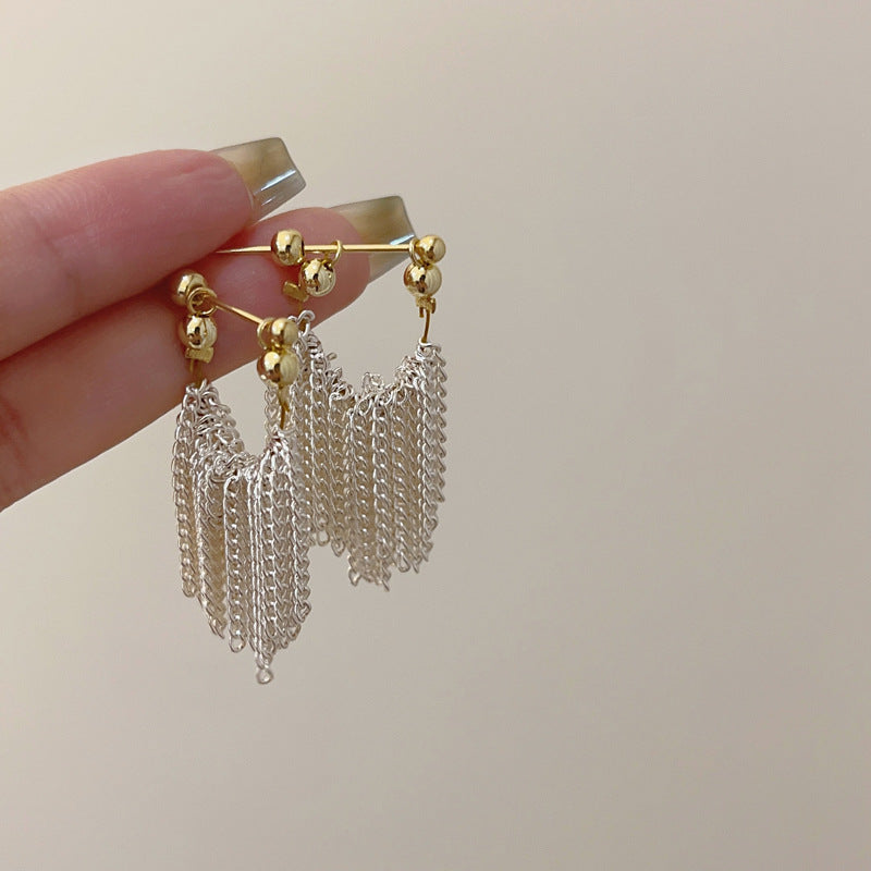 Chain Tassel Niche Waterfall Design High-grade Mild Earrings