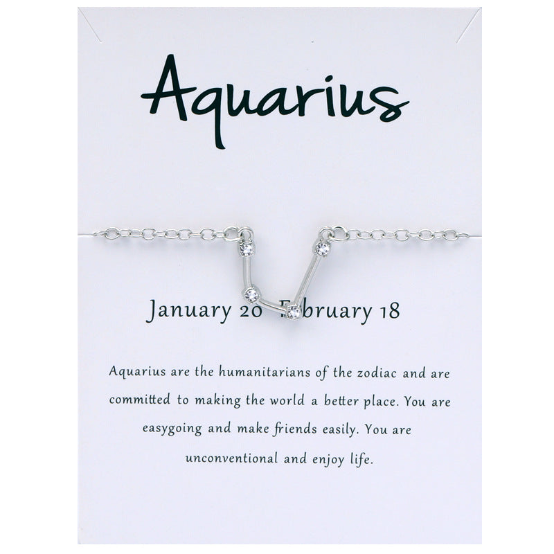 Bracelets de carte de constellation en strass Constellations de diamant Twee