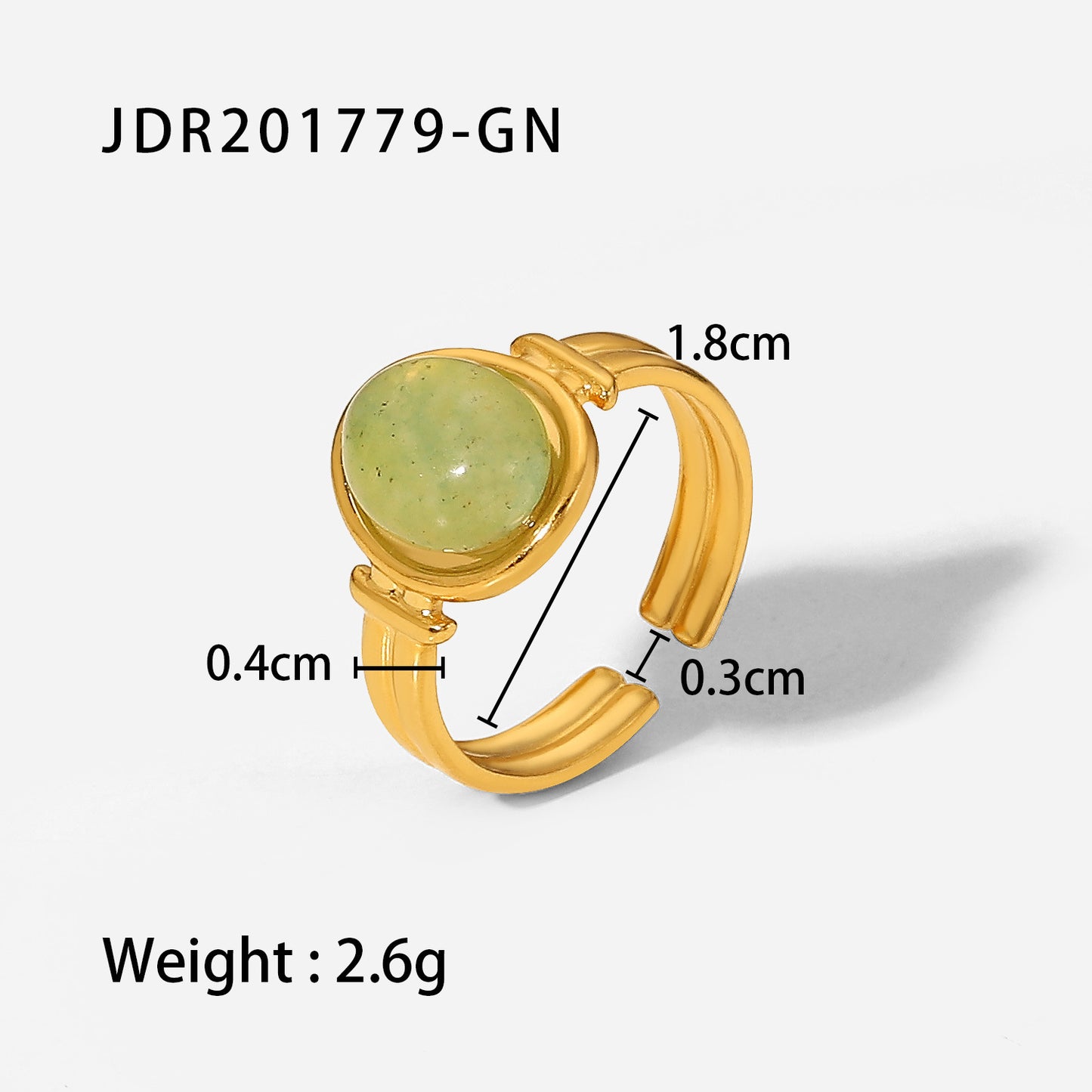 Women's Gold Oval Tiger Stone Open For Rings