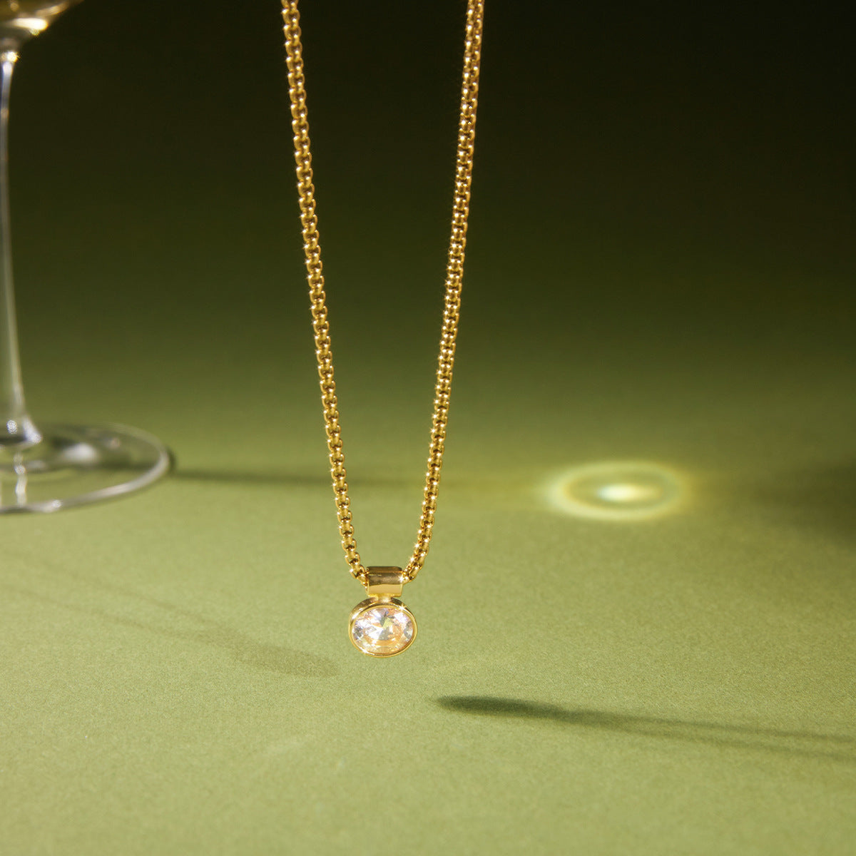 Women's Titanium Steel Zircon Light Luxury High-grade Clavicle Necklace