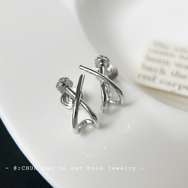 Women's Without Pierced Temperament Personalized Minority Fashion Rings