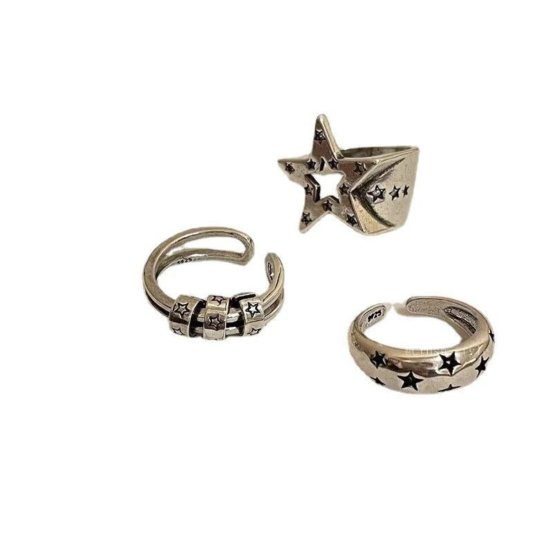 Star Metal Open Female Design Hip Hop Cold Wind Ring