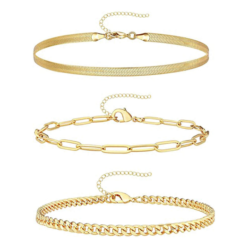 Geometric Metal Simplicity Gold Suit Personality Bracelets