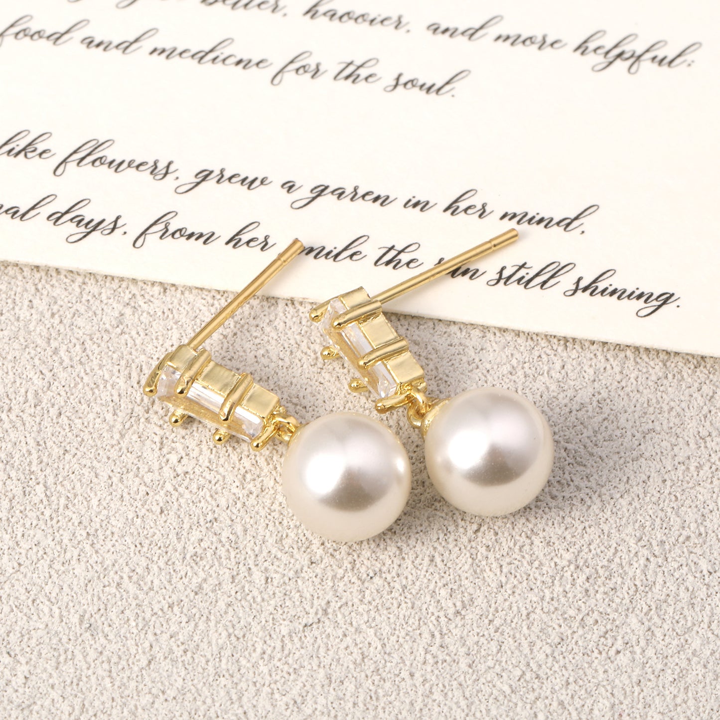 Women's Style Sier Pearl Light Luxury High-grade Stud Earrings