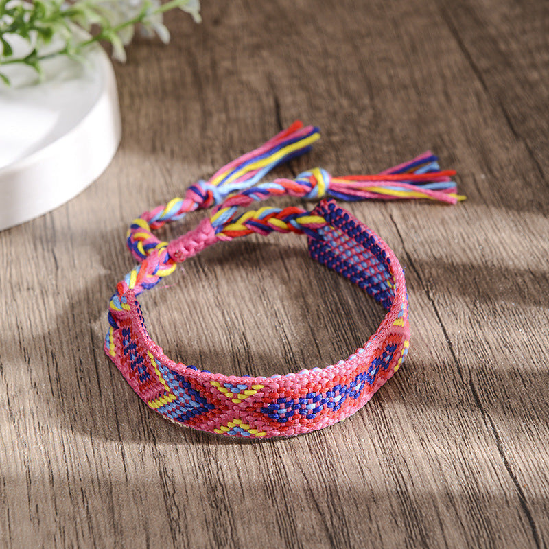 Women's Style Handmade Embroidery Tassel Woven For Bracelets