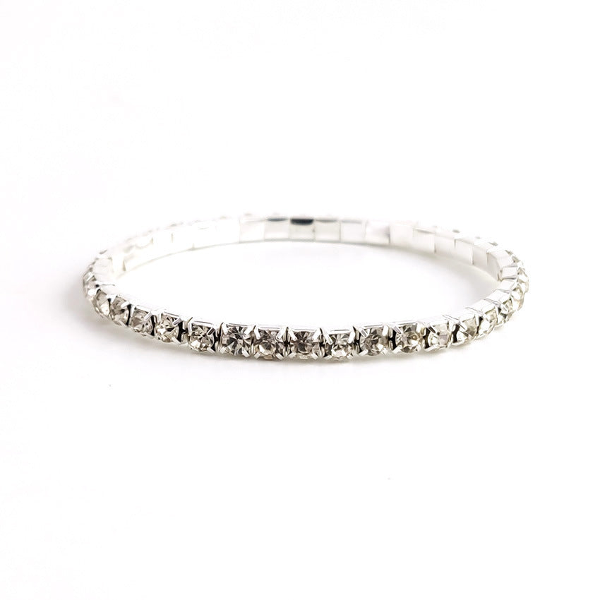 Diamond Single Row Stretch Shiny Intellectual Bracelets