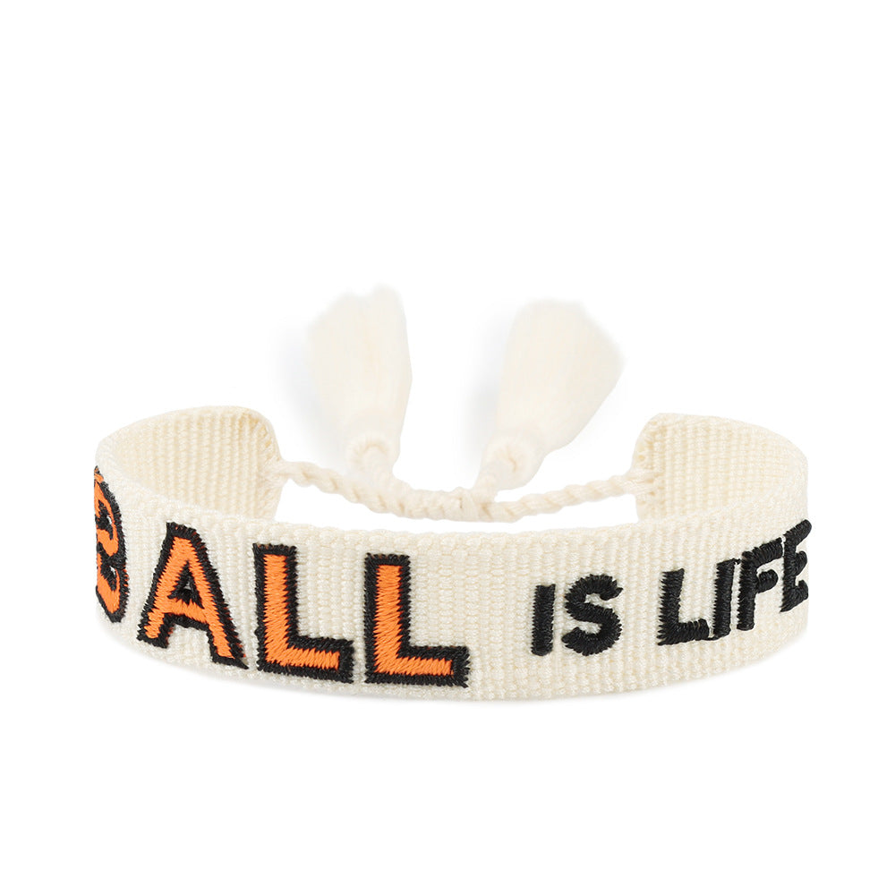 Basketball Sports Woven Curry James Lakers Carrying Strap English Bracelets