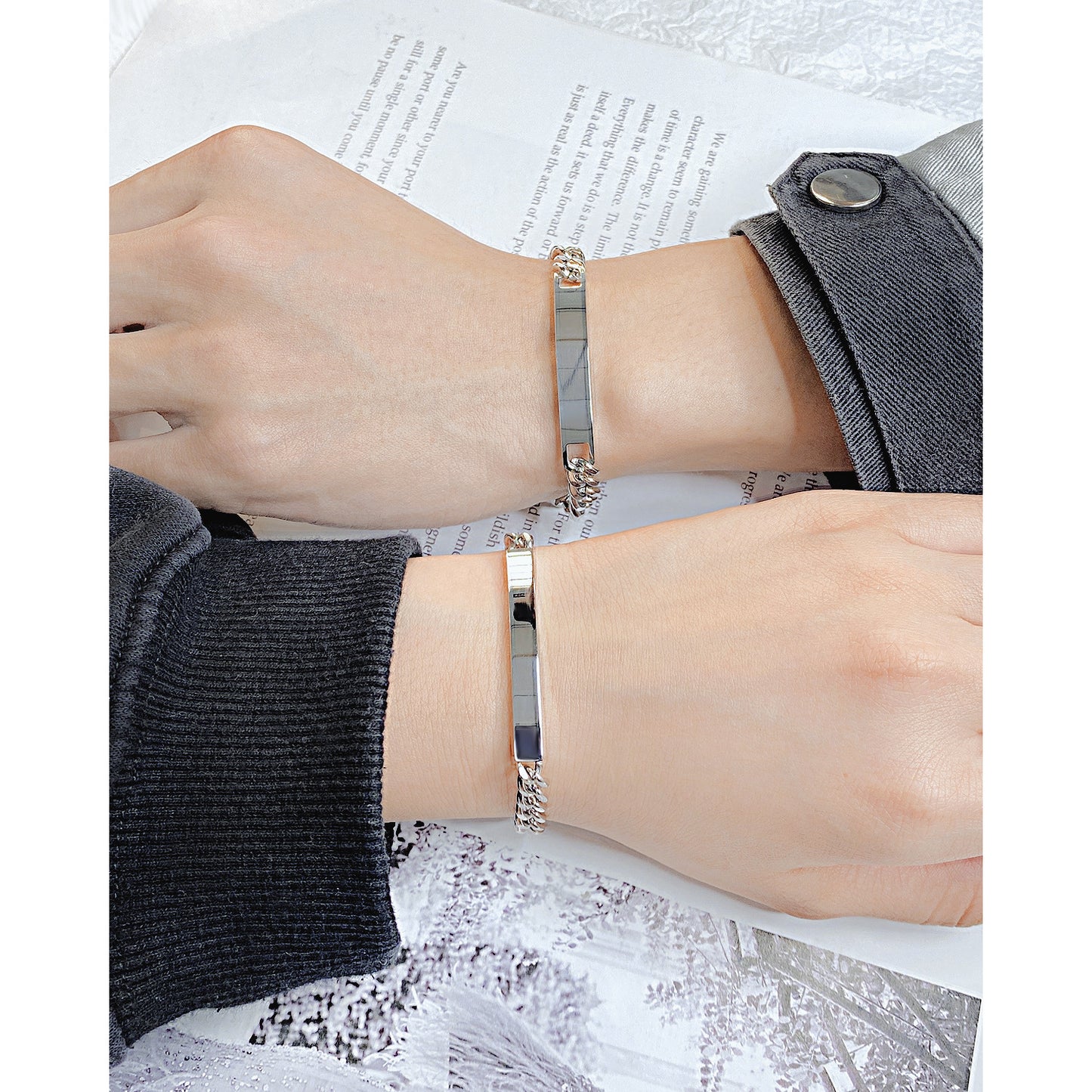 Femmes et hommes et ornement simples brillants et peuvent sculpter des bracelets