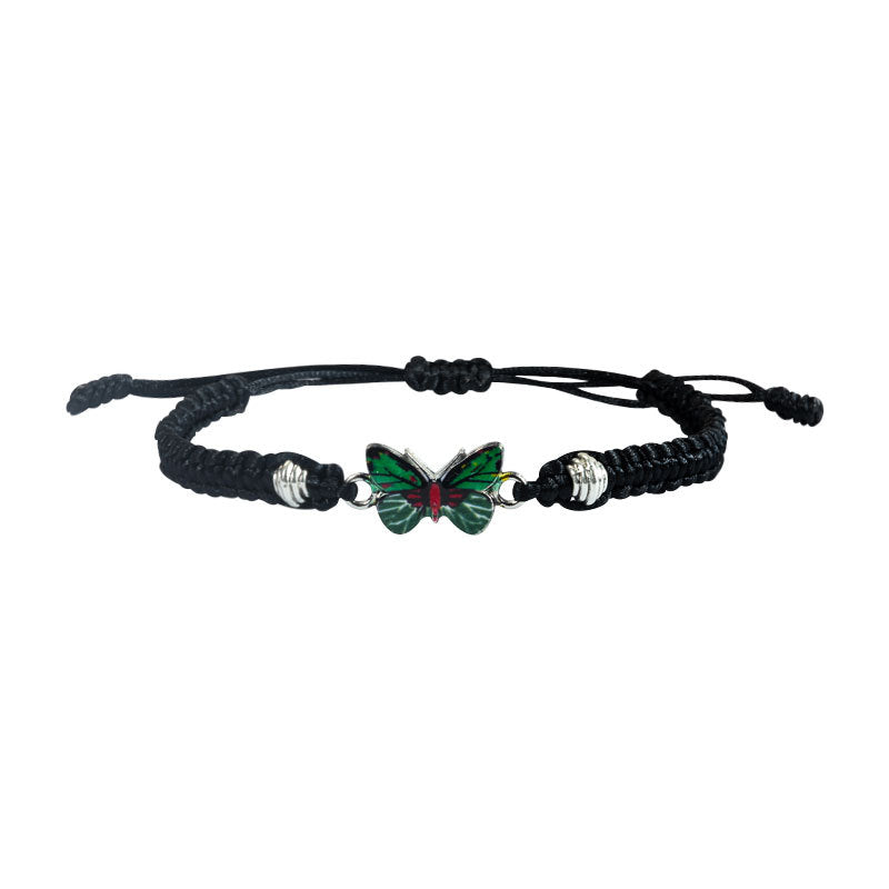 Women's & Men's Butterfly Woven Valentine's Day Girlfriend Couple Carrying Bracelet