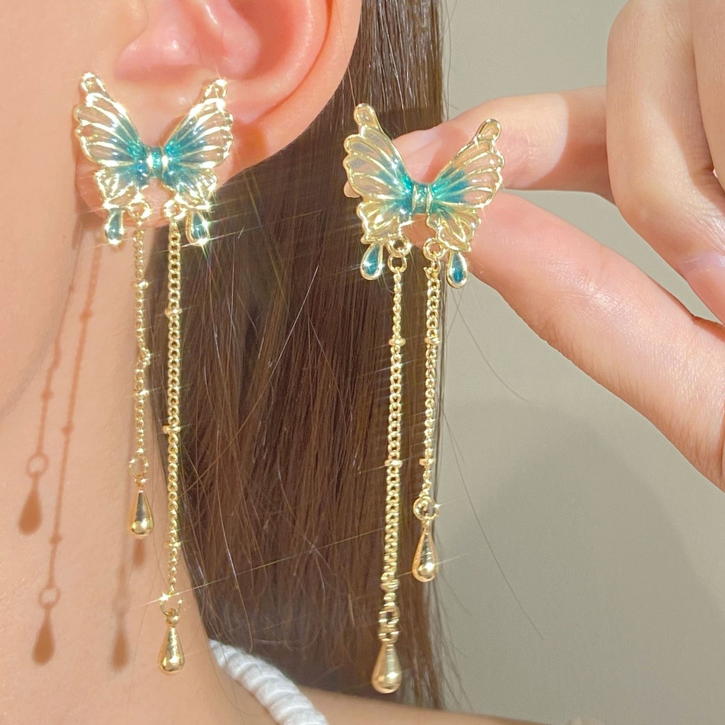 Women's Long Fringe Fashionable High-grade Design Sense Exaggerating Unique Earrings