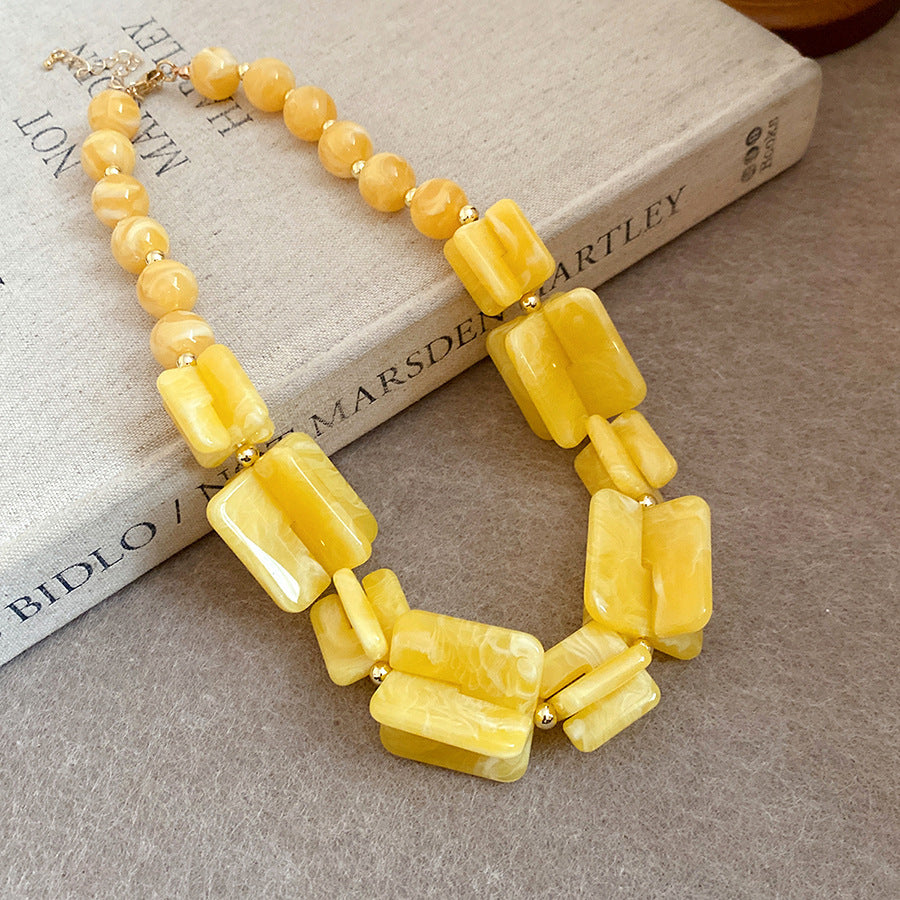 Dopamine Acrylic Beaded Sub Personality Light Luxury Bracelets