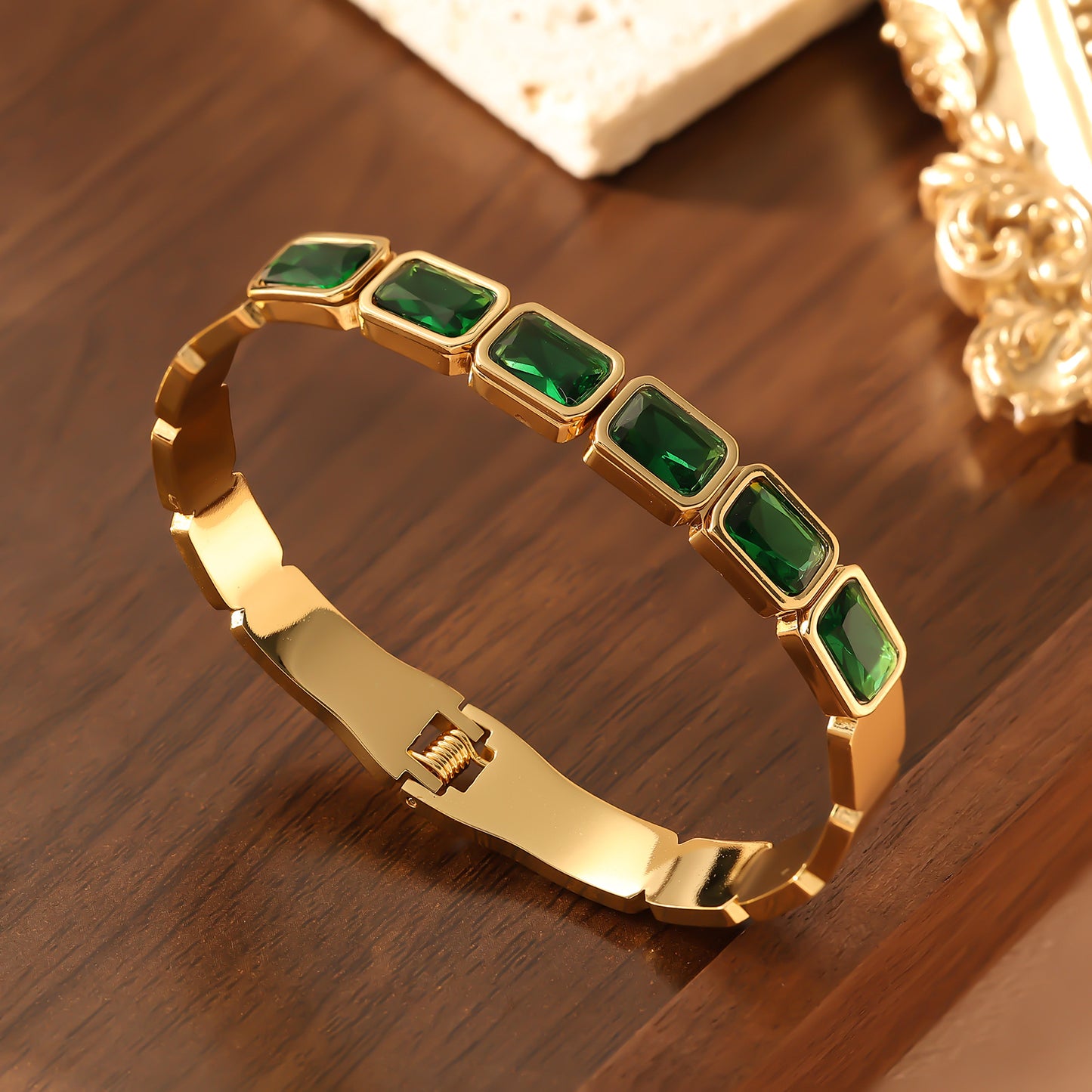 Steel Square Colored Design Trendy Cool Bracelet