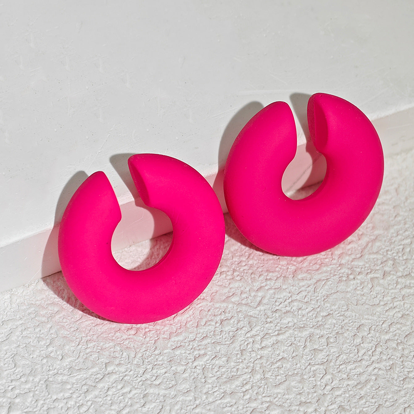 Acrylic Candy Color Matte Simple Design Ear Clip