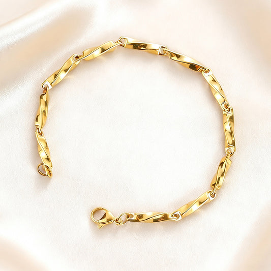 Women's Luxury Mobius Titanium Steel Gold Hip Bracelet