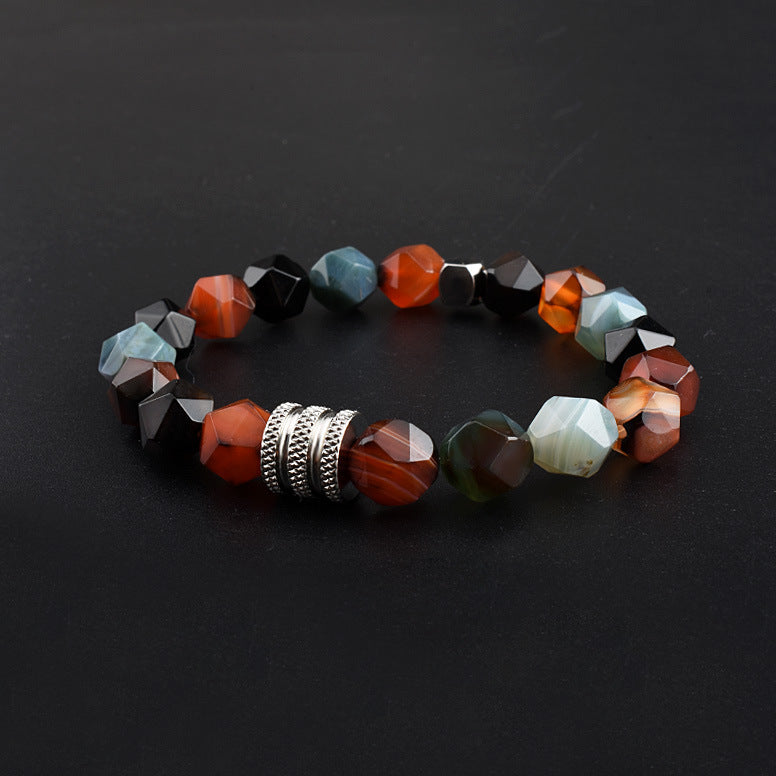 Bracelets de niche fins en agate mixte pour hommes, ornement de mode