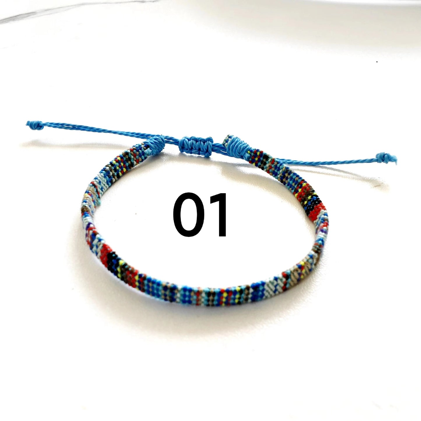 Colorful Bohemian Style Fabric Woven Simple Bracelets