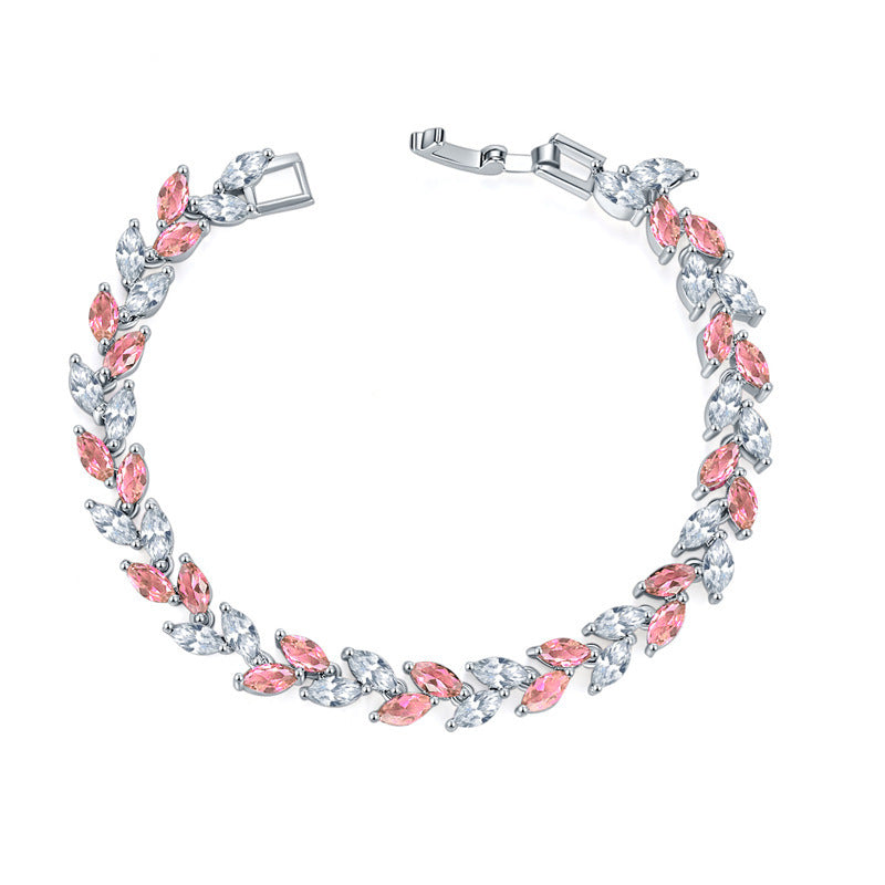 Zircon Rice Grain Female Fashion Crystal Wicker Bracelet