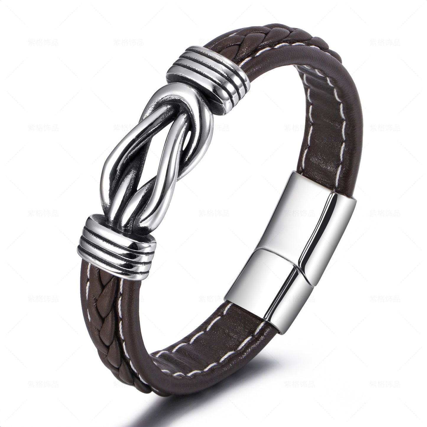 Men's Ethnic Style Jewelry Stainless Steel Hand-woven Bracelets