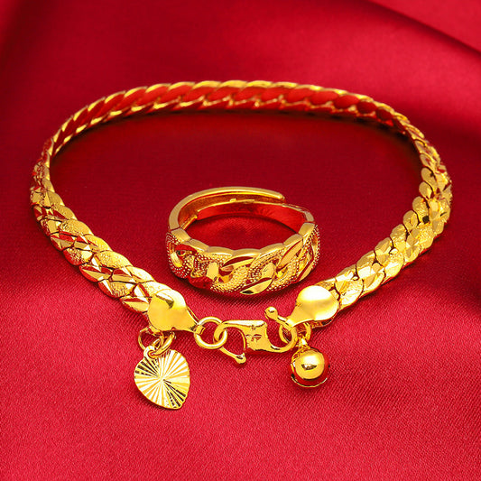 Women's Imitation Gold Vietnam Placer Twist Suit Bracelets