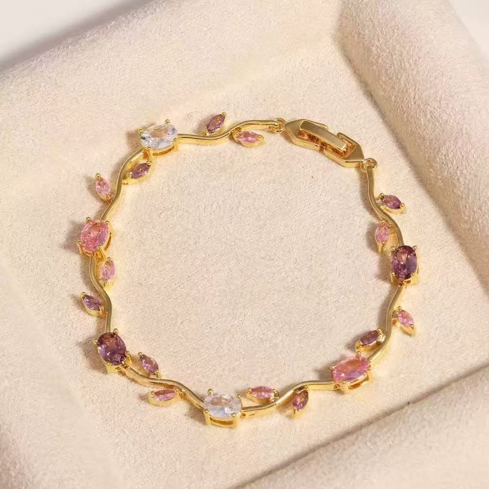 Luxury Style Quality Zircon Light Full Diamond Bracelet