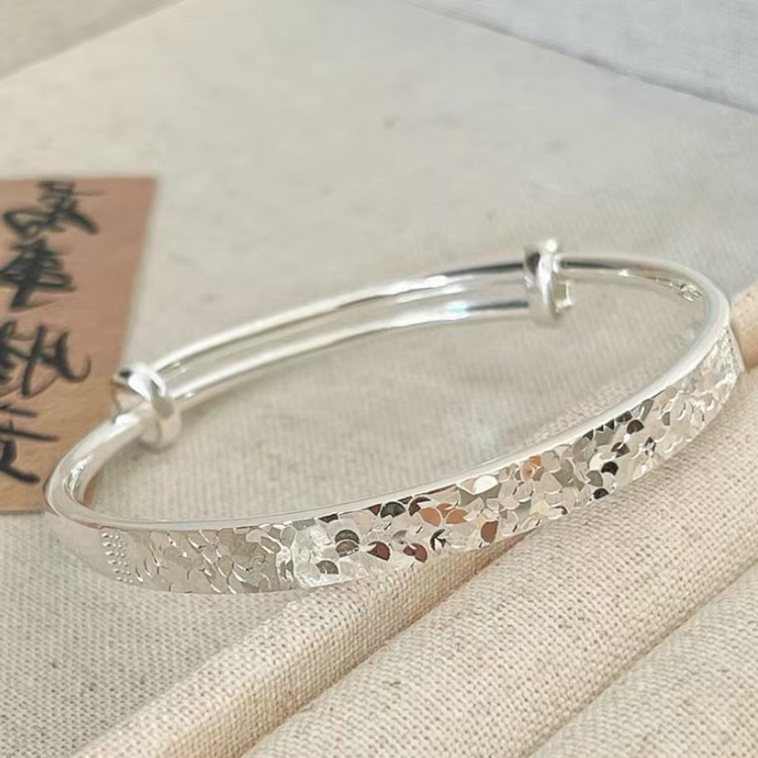 Women's Mush Ice Push-pull Fashion Temperament Crushed Pattern Solid Bracelets