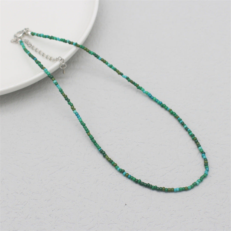 Korean Style Bohemia Khaki Beaded Bead Sweet Necklaces