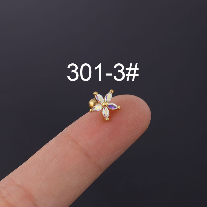 Daisy Flower Ear Bone Stainless Steel Earrings